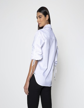 Camisa Studio F de algodón manga larga para mujer