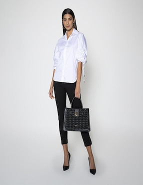 Camisa Studio F de algodón manga larga para mujer