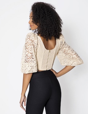 Top Studio F con escote corazón