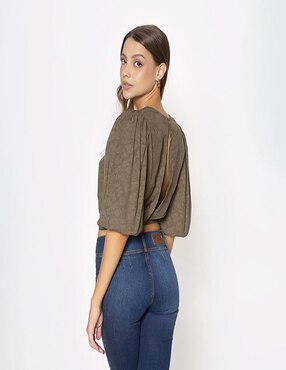 Blusa Studio F manga 3/4 para mujer