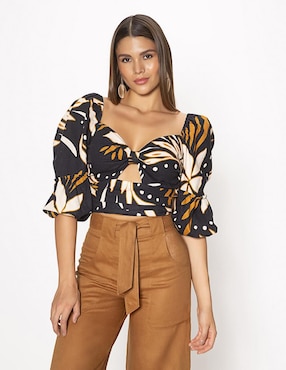 Blusa Studio F manga 3/4 para mujer