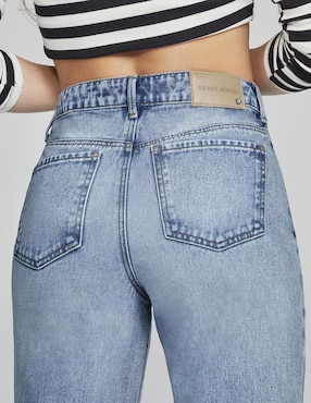 Jeans relaxed flare Seven Jeans 4240STMC corte cintura alta para mujer