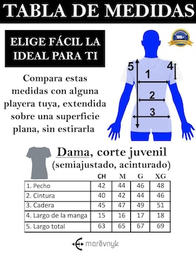 Playera manga corta Marëvnyk cuello redondo para mujer