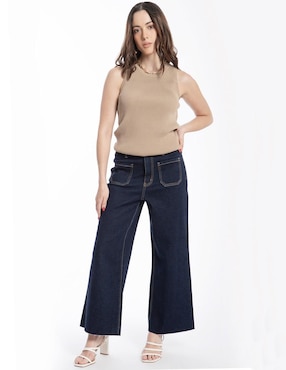 Jeans campana Roman Fashion para mujer