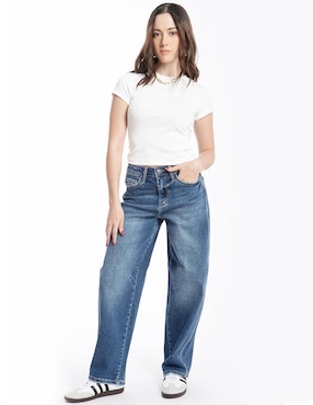 Jeans barrel Roman Fashion J-Bal-6853-Medio para mujer