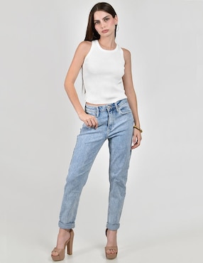 Jeans mom media cintura Roman Fashion para mujer