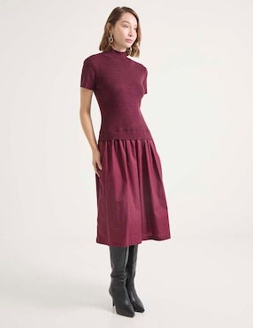 Vestido midi casual Map para mujer