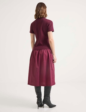Vestido midi casual Map para mujer
