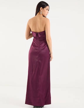 Vestido largo de fiesta Map escote bardot