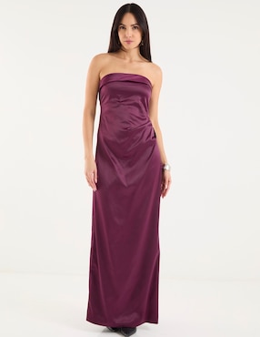 Vestido largo de fiesta Map escote bardot