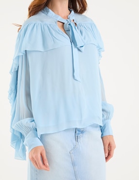 Blusa Map manga larga para mujer