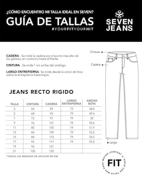 Jeans relaxed straight Seven Jeans cintura alta para mujer