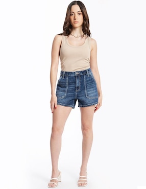 Short Roman Fashion de mezclilla para mujer