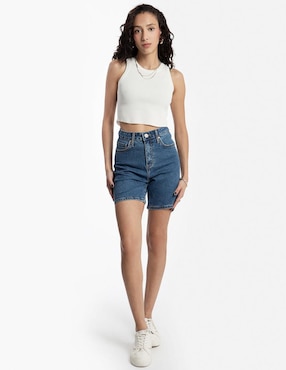 Short Roman Fashion de mezclilla para mujer