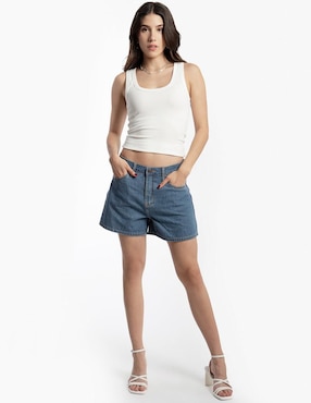 Short Roman Fashion de mezclilla para mujer