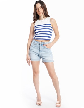 Short Roman Fashion de mezclilla para mujer