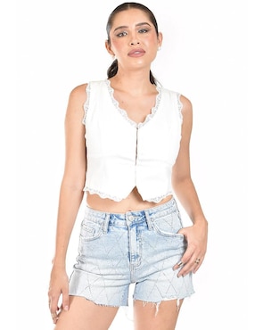 Short Roman Fashion de mezclilla para mujer