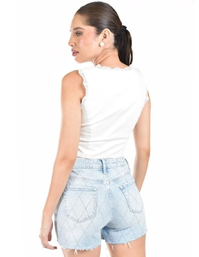 Short Roman Fashion de mezclilla para mujer