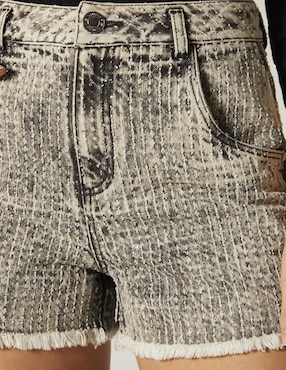 Short Studio F de mezclilla para mujer