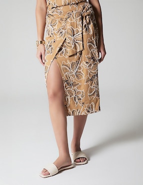 Falda midi Studio F a la cintura