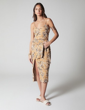 Falda midi Studio F a la cintura