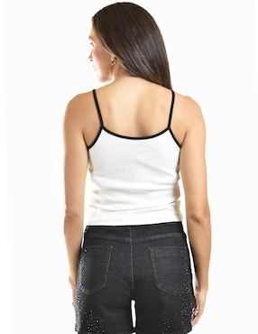 Top Roman Fashion escote regular tirante delgado
