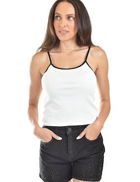 Top Roman Fashion escote regular tirante delgado