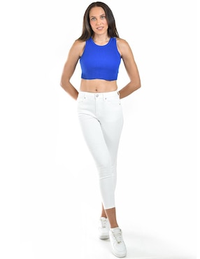 Top Roman Fashion cuello redondo tirante ancho