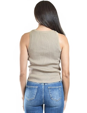 Top Roman Fashion cuello redondo tirante ancho