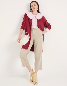 Camisa Petite Studio de algodón manga larga para mujer