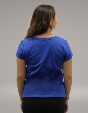 Playera manga corta Borregos cuello redondo para mujer