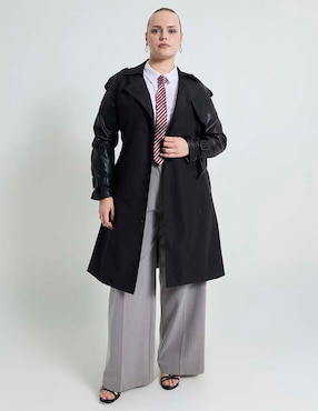 Gabardina con bolsillos Map para mujer