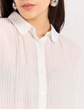 Camisa Petite Studio manga larga para mujer