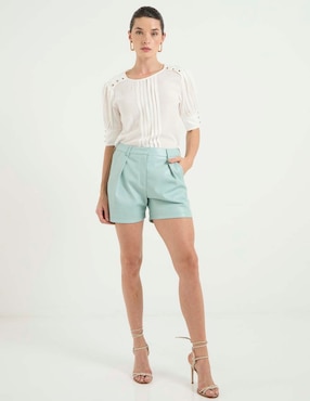 Blusa Petite Studio manga al codo para mujer