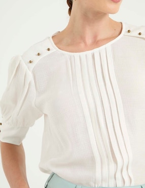 Blusa Petite Studio manga al codo para mujer