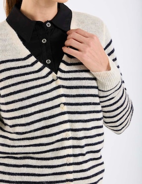 Suéter Petite Studio cuello V para mujer