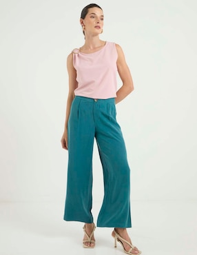 Pantalón relaxed Petite Studio amplio para mujer