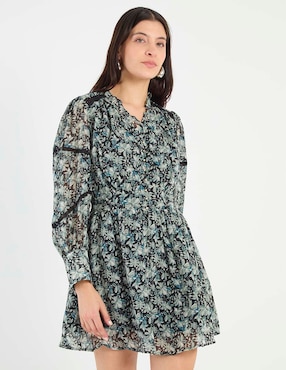 Vestido corto casual Petite Studio escote V