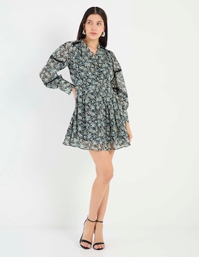 Vestido corto casual Petite Studio escote V