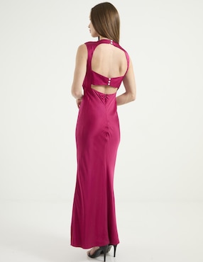 Vestido largo de fiesta Petite Studio espalda con broche