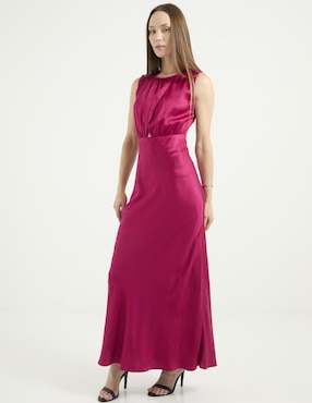 Vestido largo de fiesta Petite Studio espalda con broche