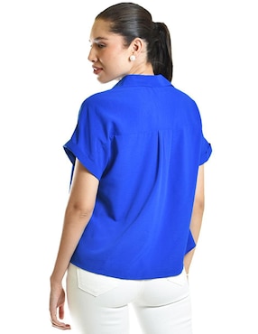 Blusa camisera Roman Fashion manga corta para mujer