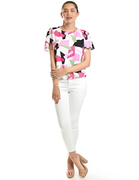 Blusa Roman Fashion manga corta para mujer