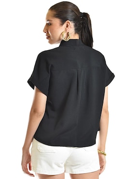 Blusa camisera Roman Fashion manga corta para mujer