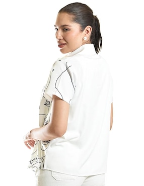 Blusa camisera Roman Fashion manga corta para mujer