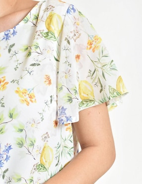 Blusa Roman Fashion manga corta para mujer