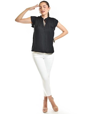 Blusa Roman Fashion manga corta para mujer