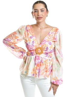 Blusa Roman Fashion manga larga para mujer
