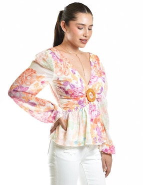 Blusa Roman Fashion manga larga para mujer