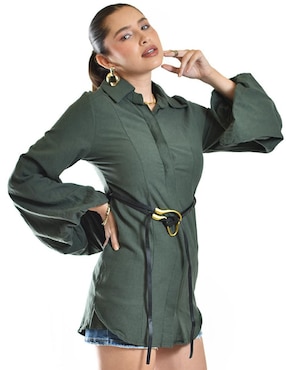 Blusa Roman Fashion manga larga para mujer